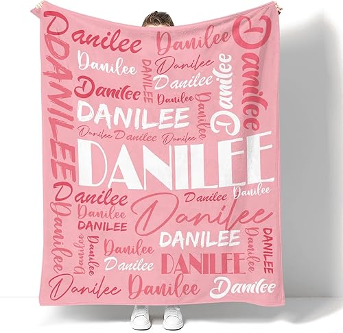 Dr.TOUGH Mantas personalizadas para niños y adultos, mantas personalizadas con nombre para niños y niñas, manta personalizada con nombre