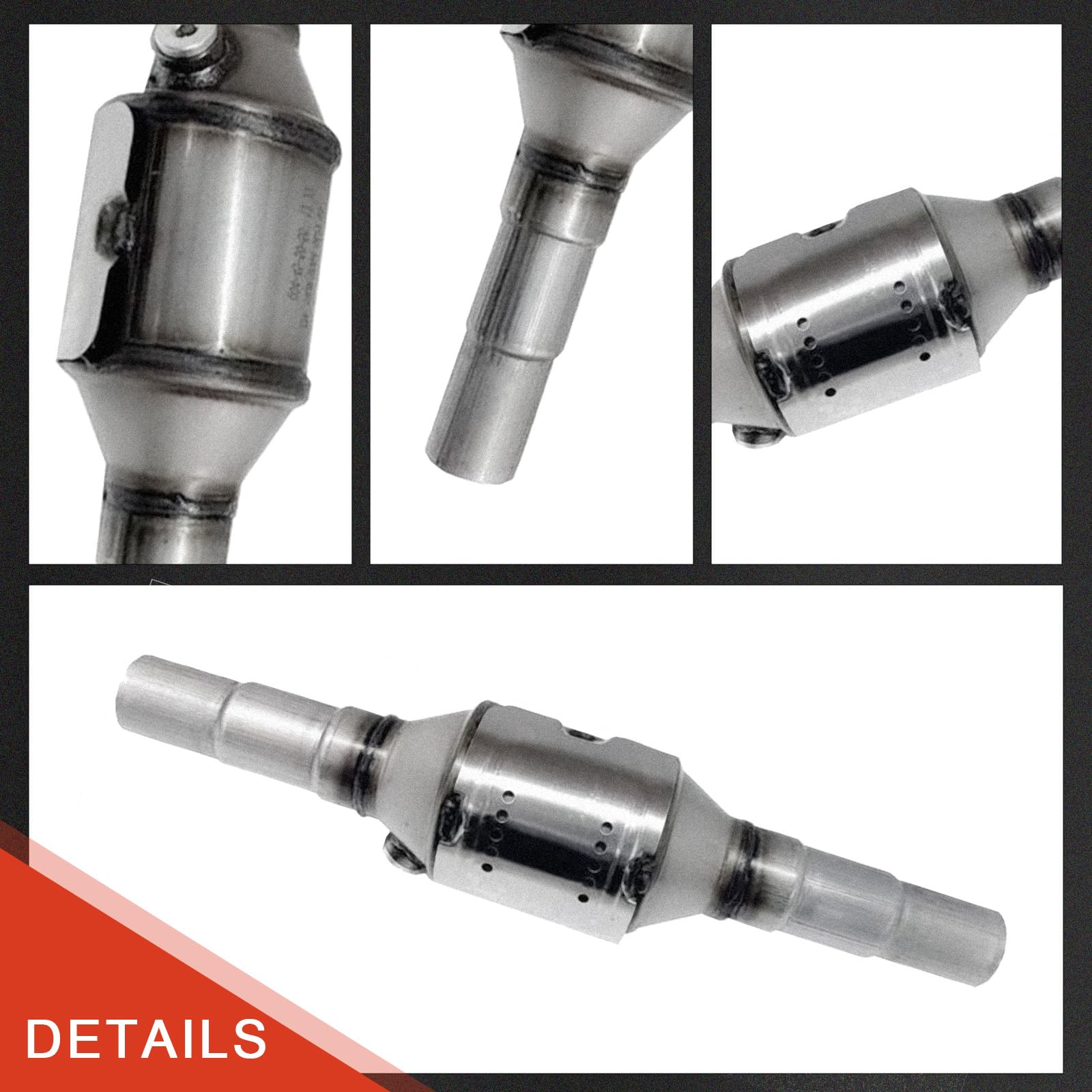 Catalizzatore universale EURO 4 a norma rotonda per tutti i motori a benzina fino a 2000 ccm con tubo gradini Ø 45 mm/Ø 50 mm/Ø 54 mm per Ford Skoda Opel V-W