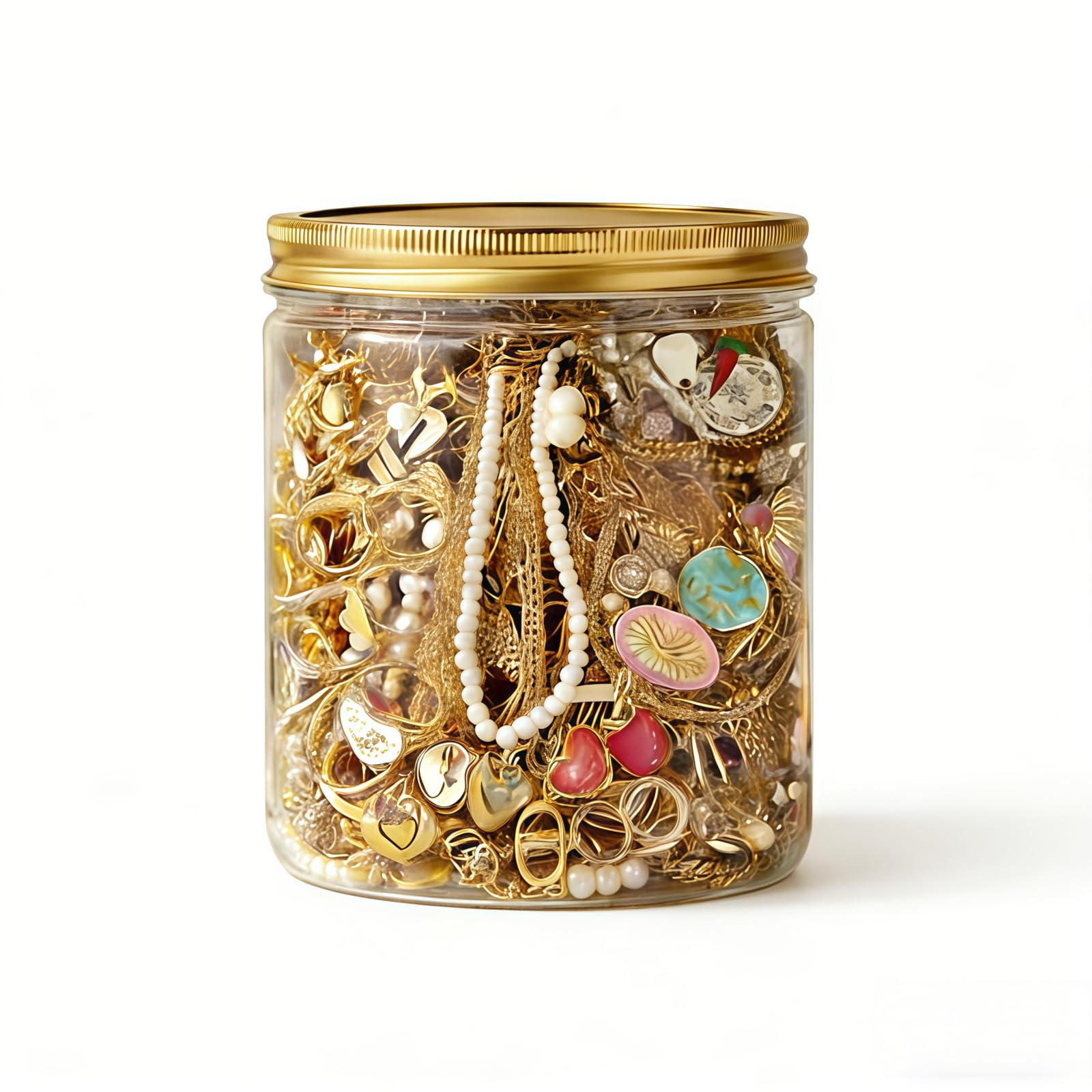 Mystery Jewelry Box - 40-Piece Surprise Gift Jar for Women, Assorted Necklaces, Earrings, Rings, Bracelets, Unique Birthday Present