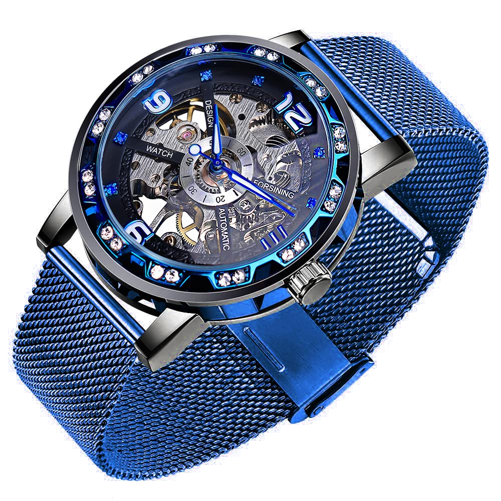 Herren Skelett Mechanische Armbanduhr Automatik Mechanische Uhren Keine Batterie Edelstahl Metall Uhren für Herren