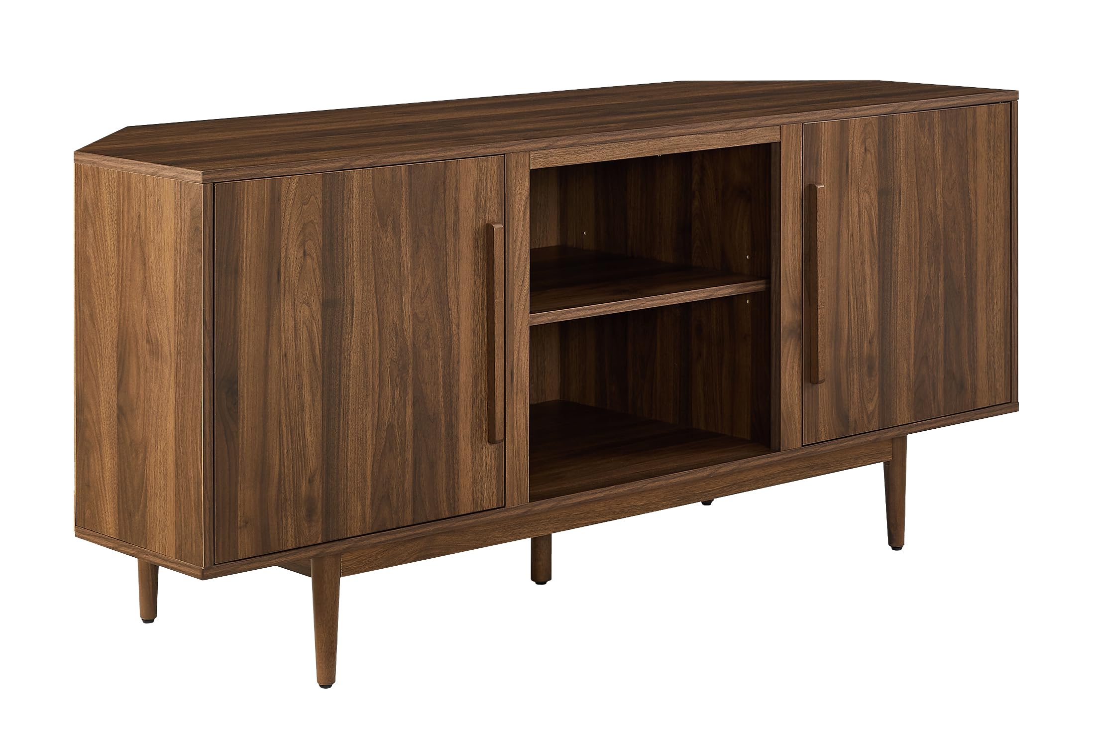 Amazon.com: Crosley Furniture Liam Mid-Century Corner TV Stand for