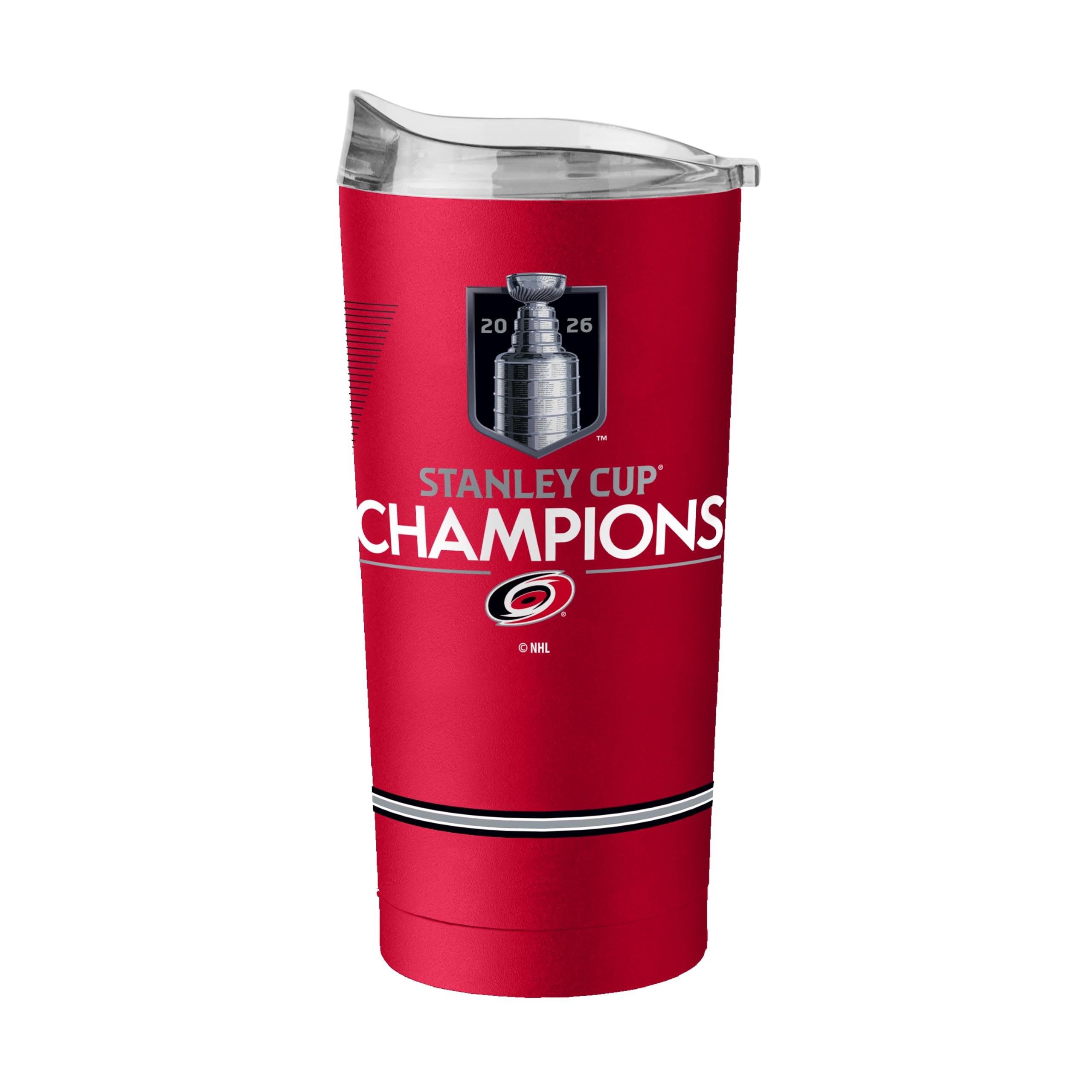 Logo Brands Team Color Carolina Hurricanes Nhl Stanley Cup Champs 20 Oz Stainless Steel Tumbler - Official Nhl Stanley Cup Champs Logo, 20 Fluid Ounces