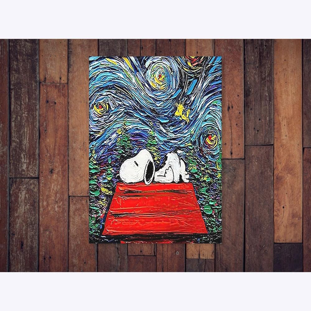 DesignSkinz Wall Art | Matte Printed Sun-board | Home Decor for Living Room, Bedroom, Office, Study, Shelf (11x14inch) - Snoozy Snoopy-image-41