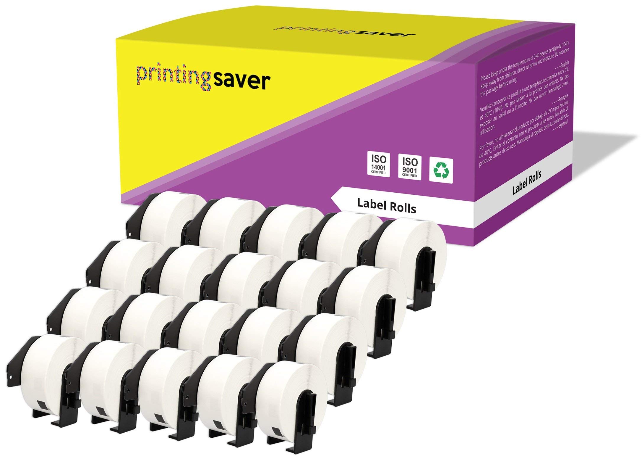 20x DK-11201 29 x 90 mm Compatibles Étiquettes d'adressage standard (400 Étiquettes par Rouleau) pour Brother P-Touch QL-1110NWB QL-1100 QL-1060N QL-500 QL-570 QL-700 QL-710W QL-800 QL-810W QL-820NWB