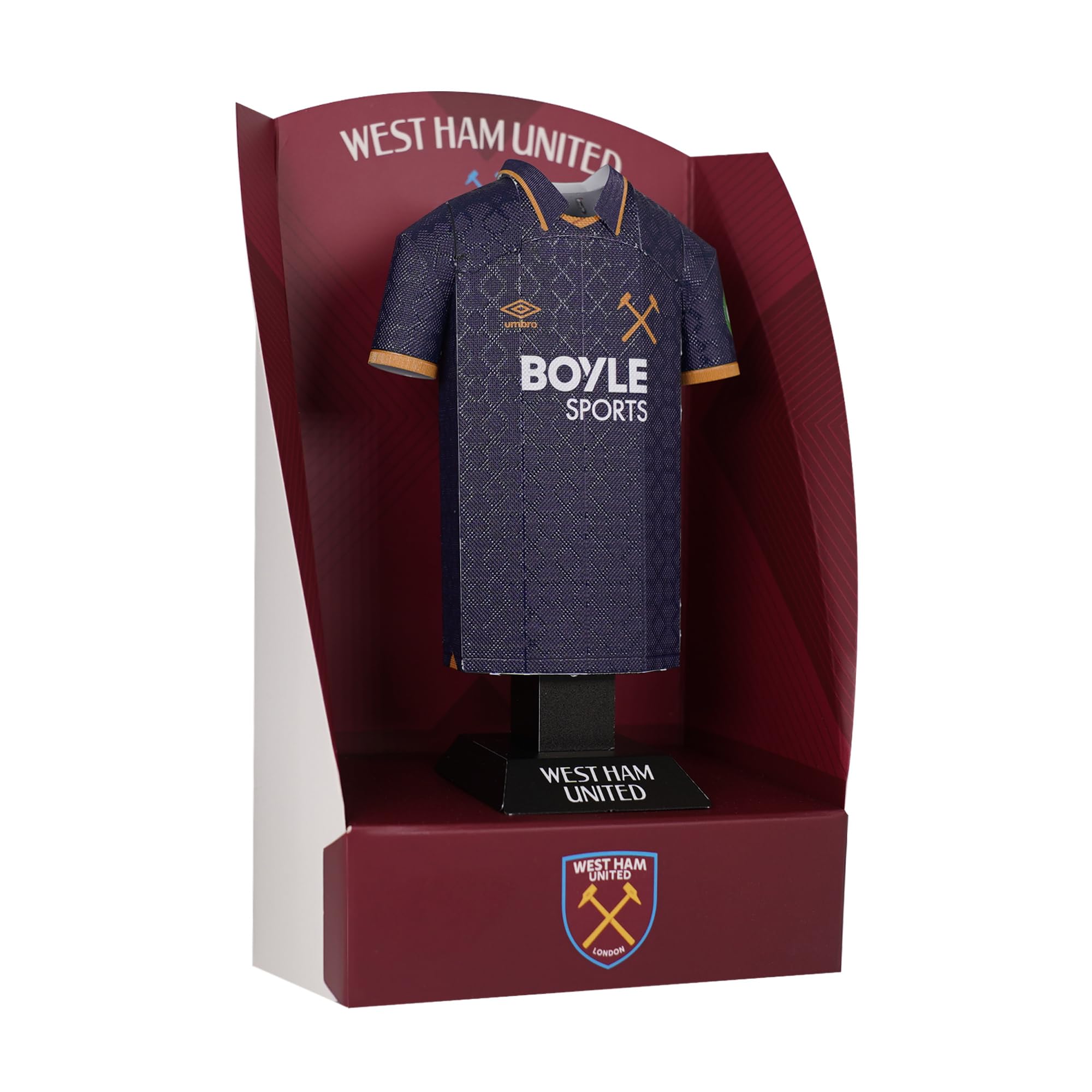 West Ham United FC Home Away Retro Third Metal Football Shirt - Image 3