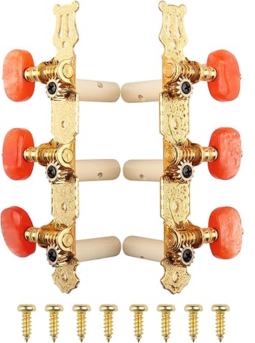 Vista 13 de Mr.Power Afinadores de guitarra, cabezales de máquina de 3+3 juegos de teclas de afinación, clavijas de cuerda para guitarra clásica