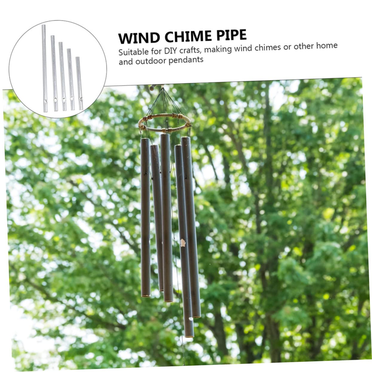 BESPORTBLE 200stücke Windspiel Rohre Klangspiel Rohre Durchmesser Für Mädchen Bastelmaterialien Und Kreative Projekte Für Garten Und Balkon