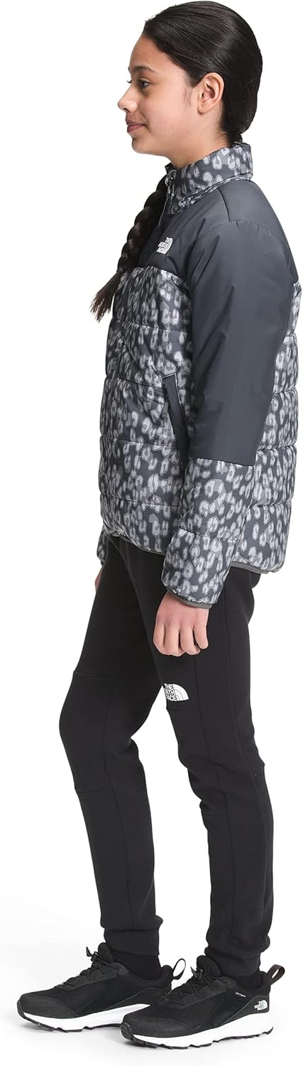 THE NORTH FACE Teen Hydrenaline Insulated Jacket Small Vanadis Grey Leopard Print