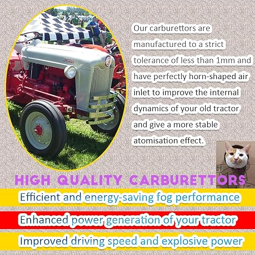 Miniatura 3 de Carburador Eruditeness FIT para Ford Jubilee NAA NAB TractorEAE9510C, B2NN9510A, EAE9510A Marvel Schebler TSX428 Carb