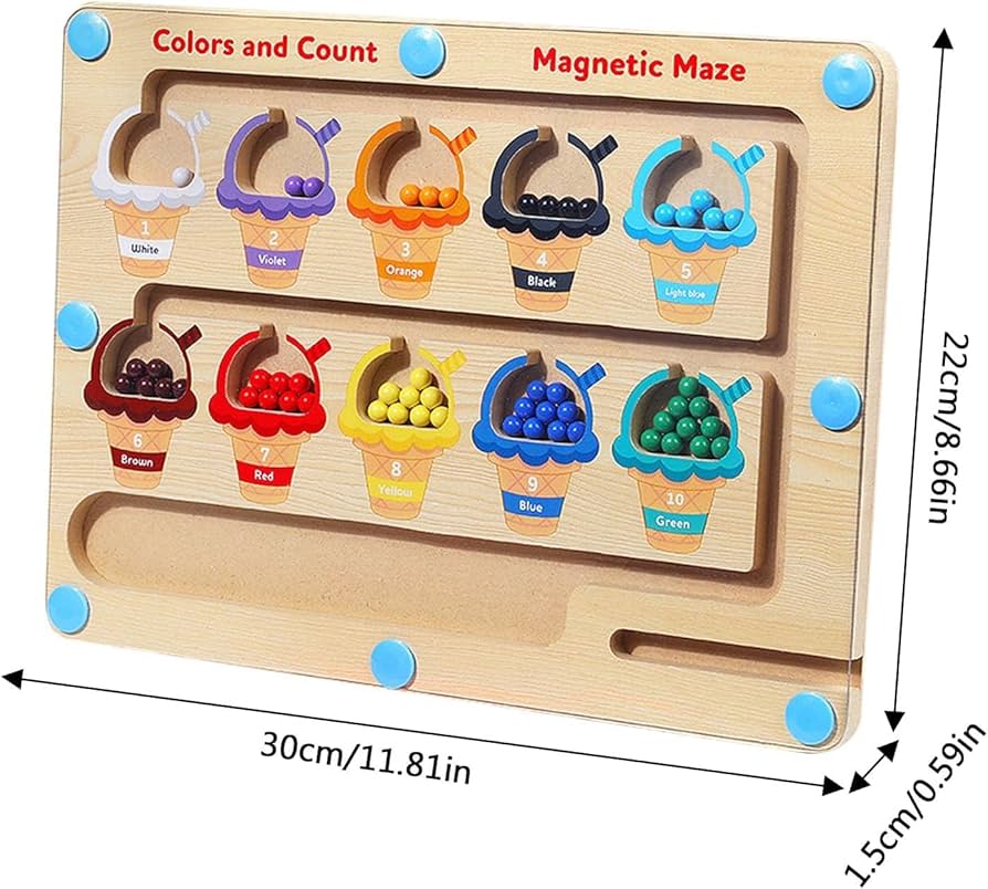 Amazon.co.jp: Giawkca 迷路 3歳 モンテッソーリ 0歳 玩具 磁気色と