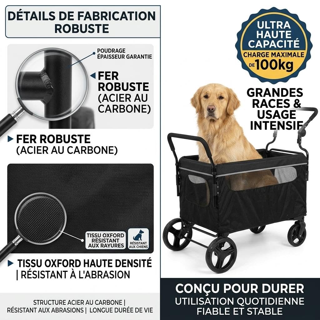 Aptliton Großer Buggy Hundebuggy faltbar Hundebuggy Buggy Hundebuggy Hunde