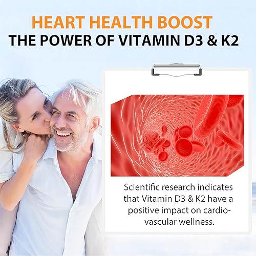 Miniatura 2 de Cápsulas blandas de suplemento de vitamina D3 K2, 10000 UI VIT D3 + 200 MCG K2 (MK-7)  Fórmula de reposición 2 en 1 con aceite de coco, apoya la
