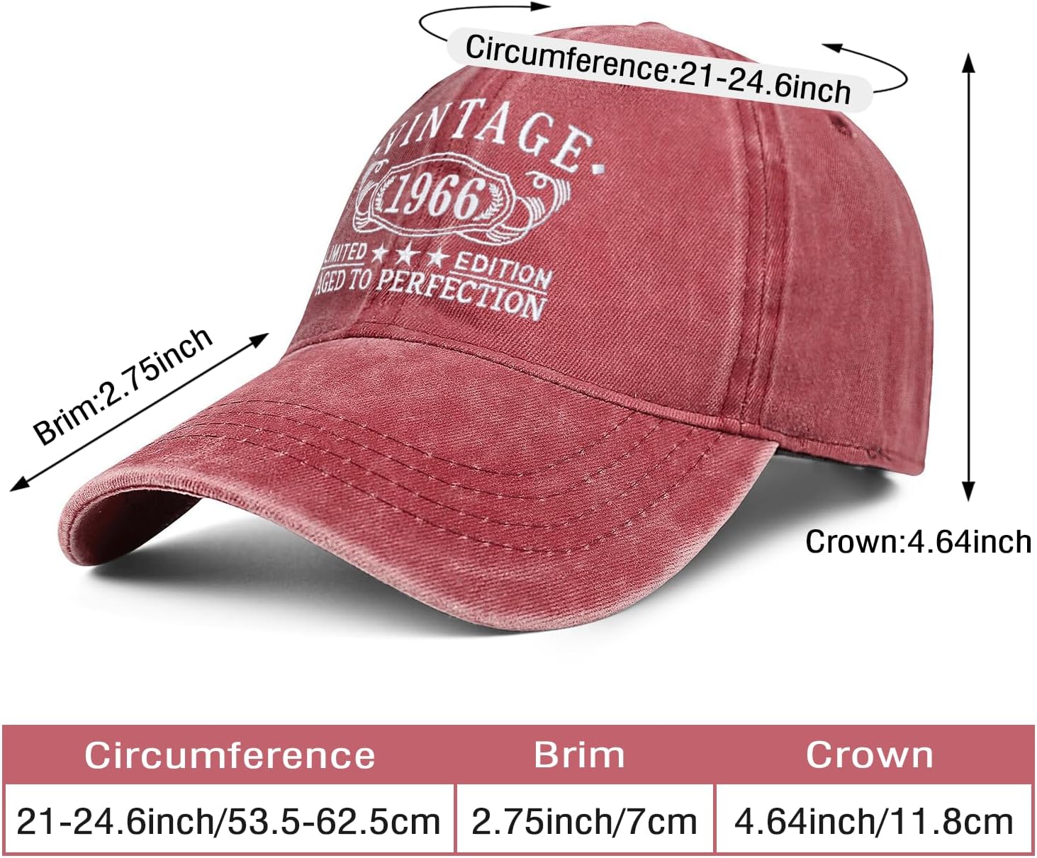 Birthday Gifts for Men Women, Personalized 18th/21st/25th/30th/40th/50th ...90th Birthday Ideas Gift, Vintage Baseball Hat - Image 6