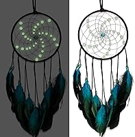 Vista 10 de Atrapasueños para adultos, decoración de habitación azul y negro atrapasueños para dormitorio, decoración de pared colgante hecho a mano, regalos