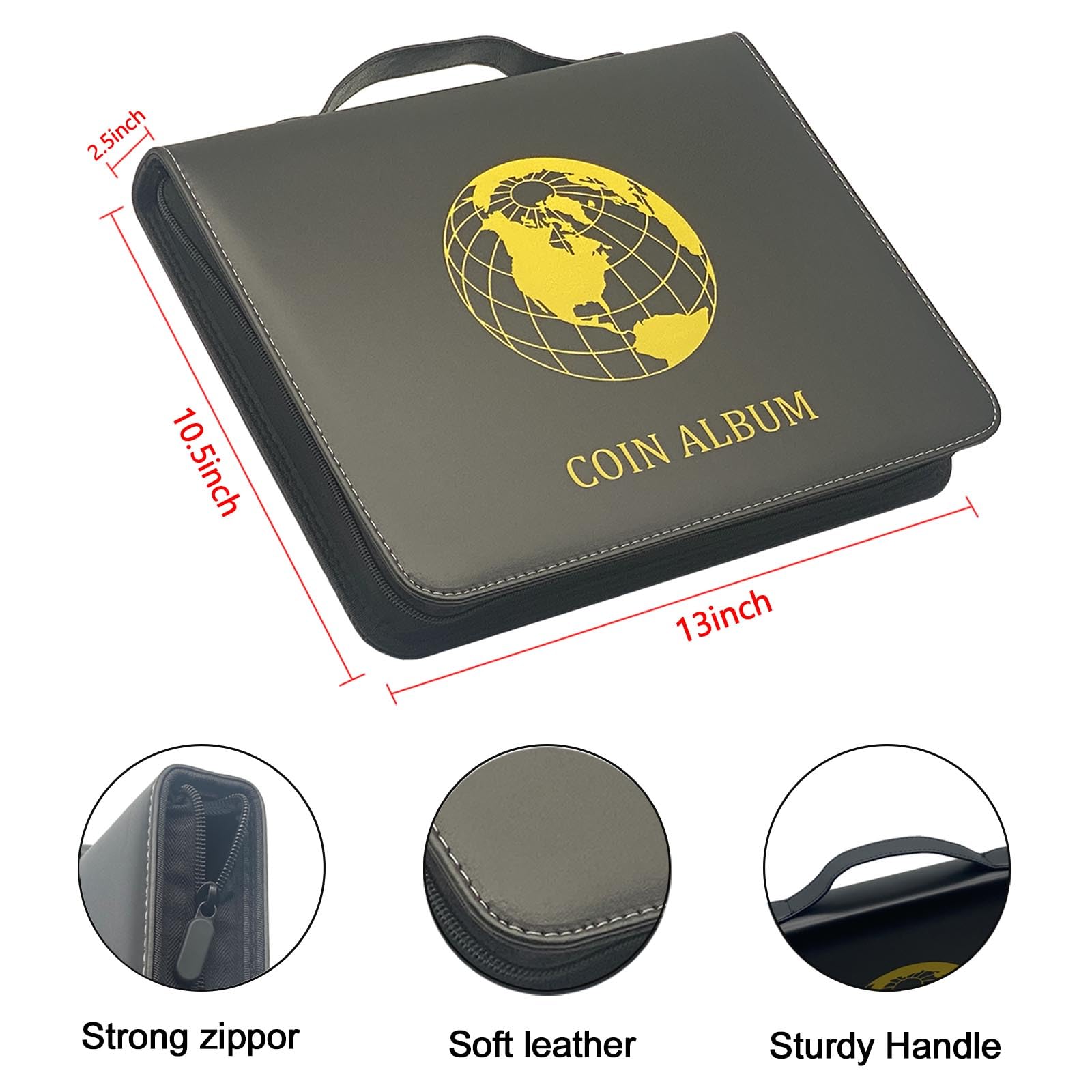 Amazon.com: 321 口袋防火硬幣收藏夾專輯收藏本收藏本312 口袋硬幣收藏專輯9 個袖子紙幣硬幣收集專輯用於硬幣貨幣收藏用品郵票: 辦公用品