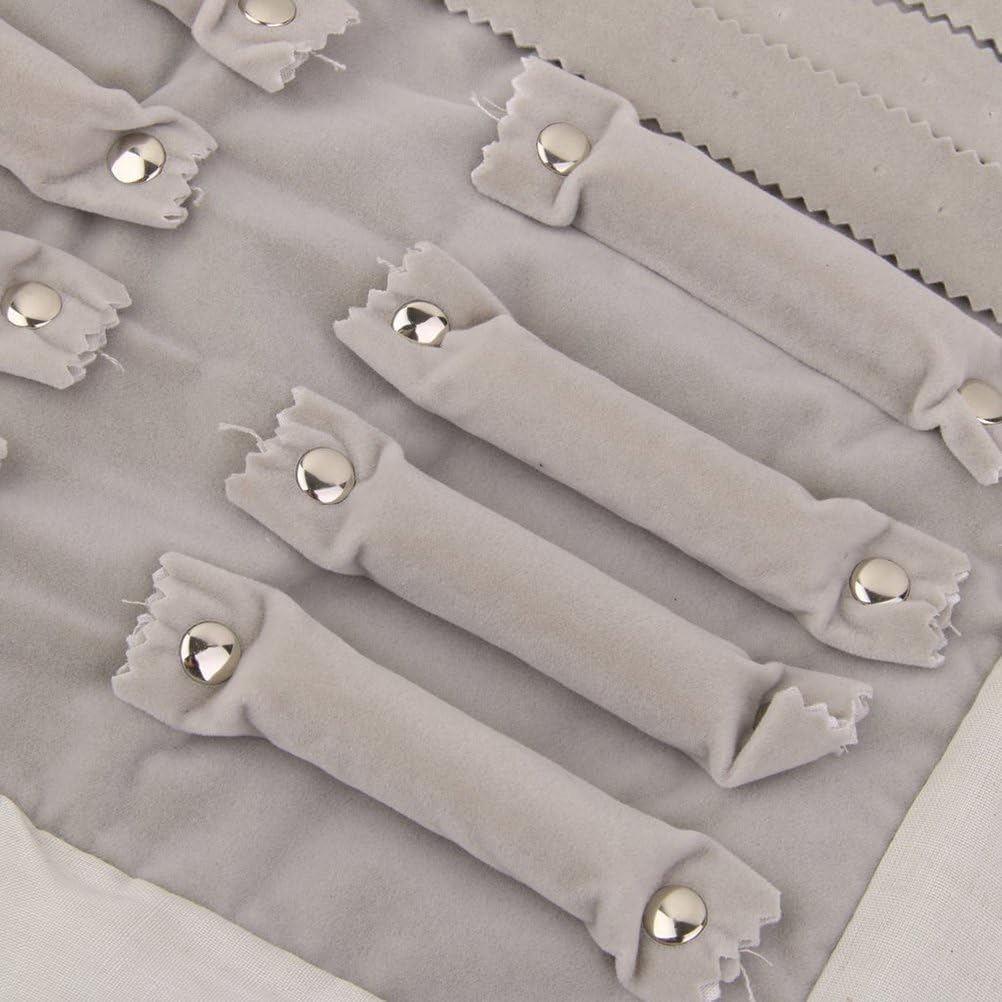 BESTOYARD Velvet Travel Jewelry Roll Portable Jewelry Holder Travel Bag Jewelry Travel Organizer for Necklaces Earrings Bracelets Rings Brooches and More Travel for Women