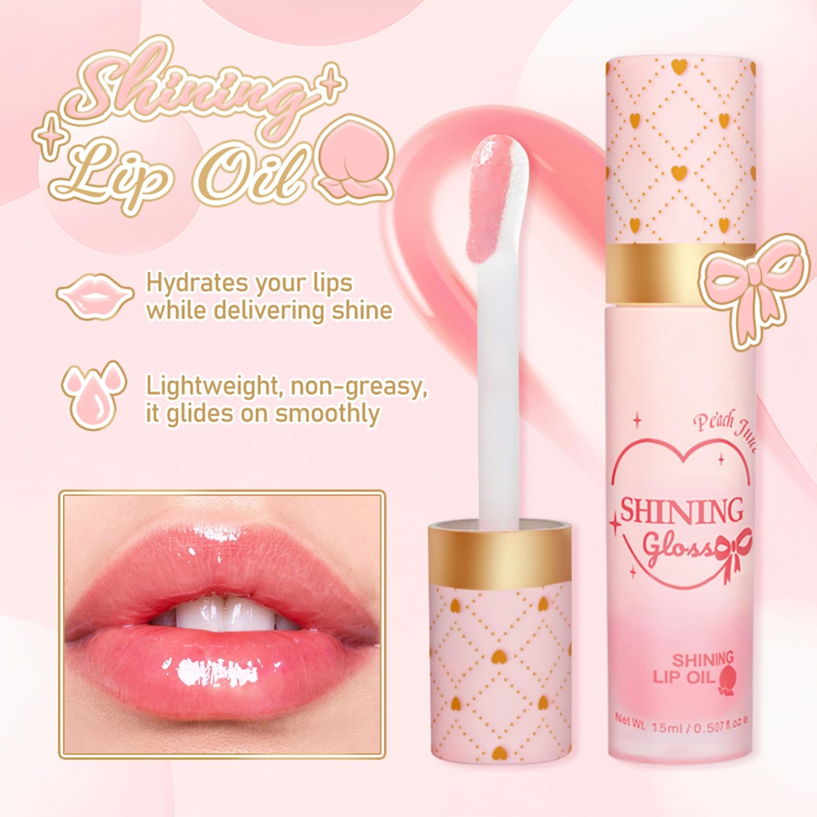 Lip Care Duo Set, Lip Conditioner & Lip Oil Set, Hydrating and Nourishing Treatment, Lip Gloss Balm For Dry and Chapped Lips - Image 2