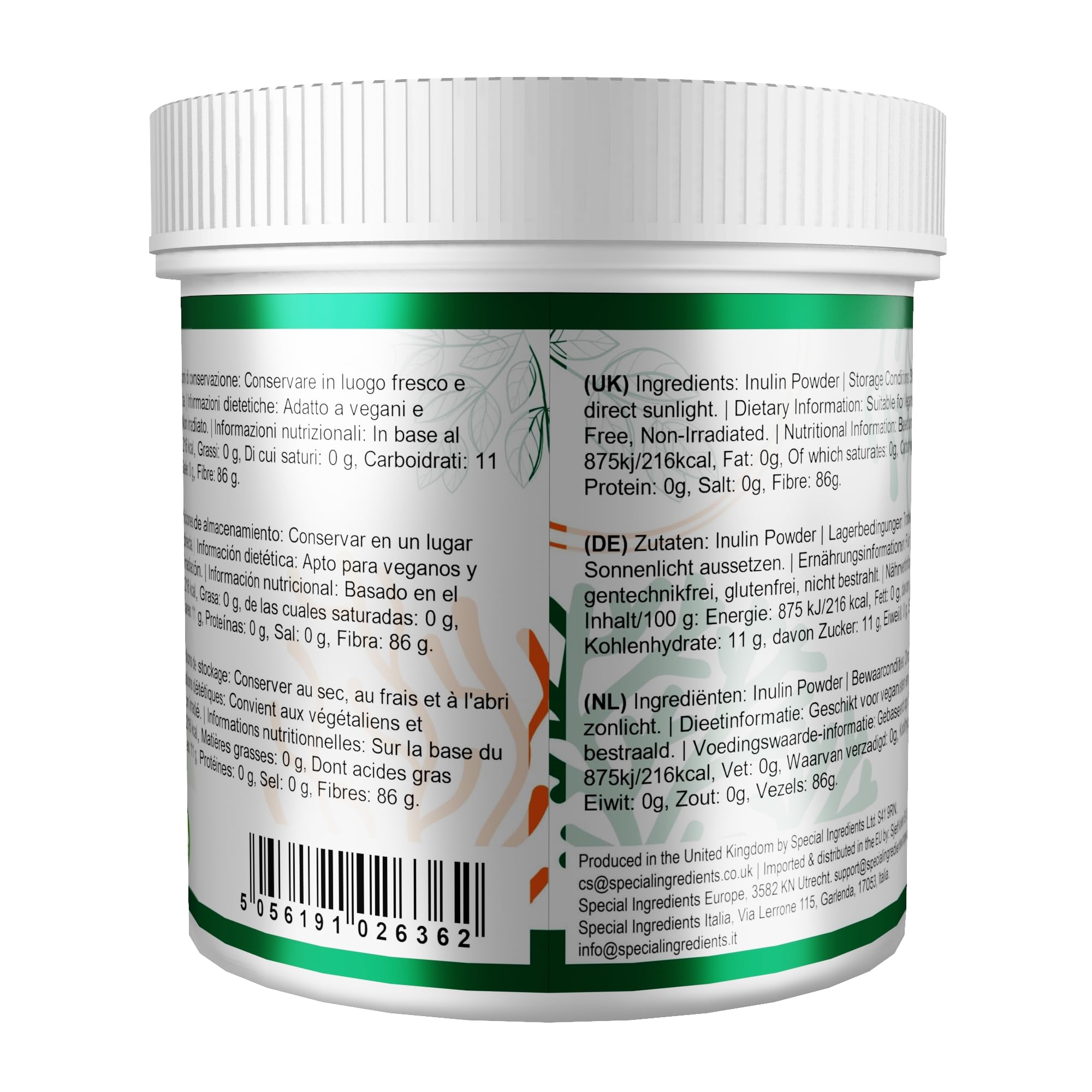 Special Ingredients Inulin Pulver, Ballaststoff, 5000 g