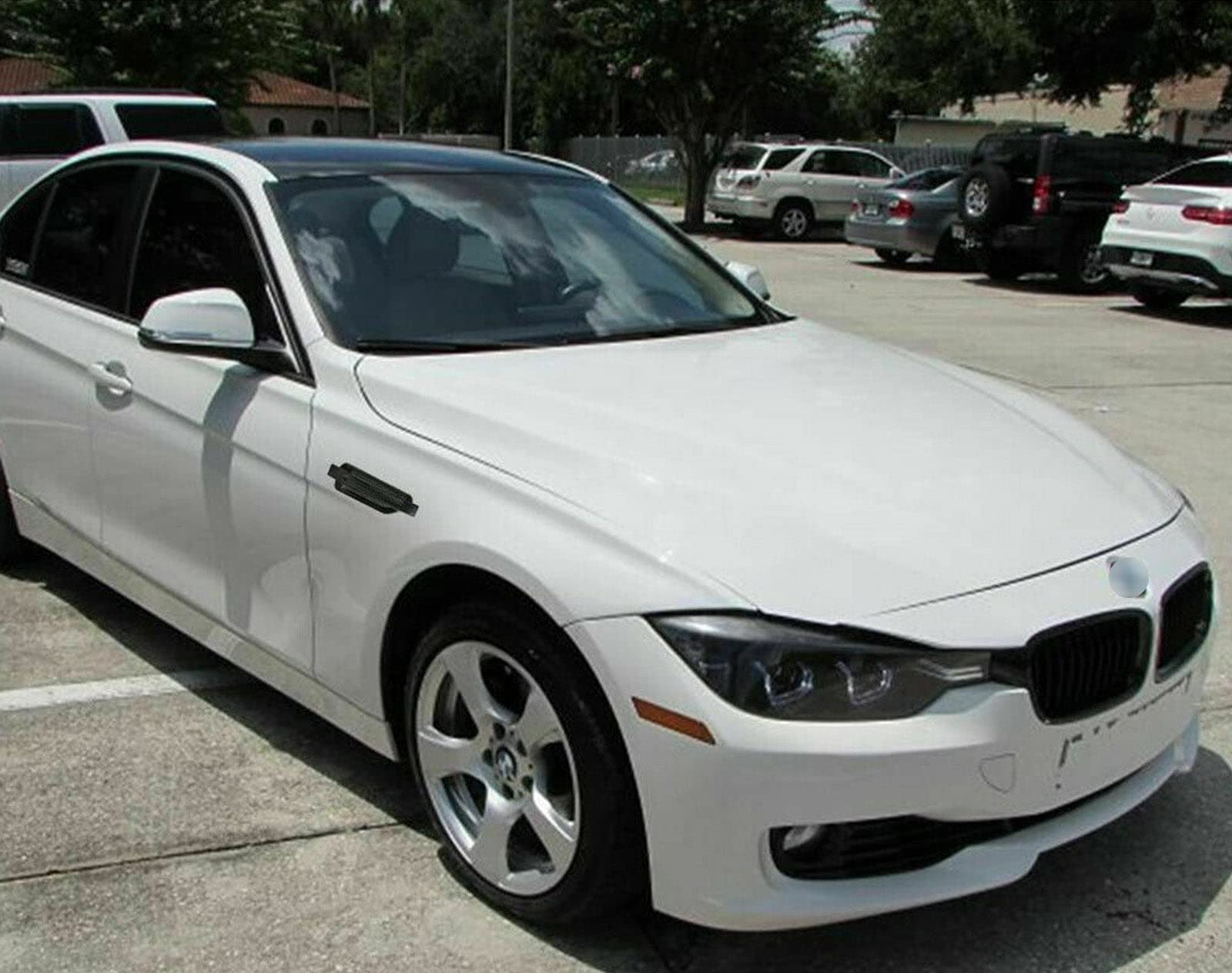 Xotic Tech Black Auto Side Fender Hood Air Flow Grille Vent Decor Trim Universal Fit