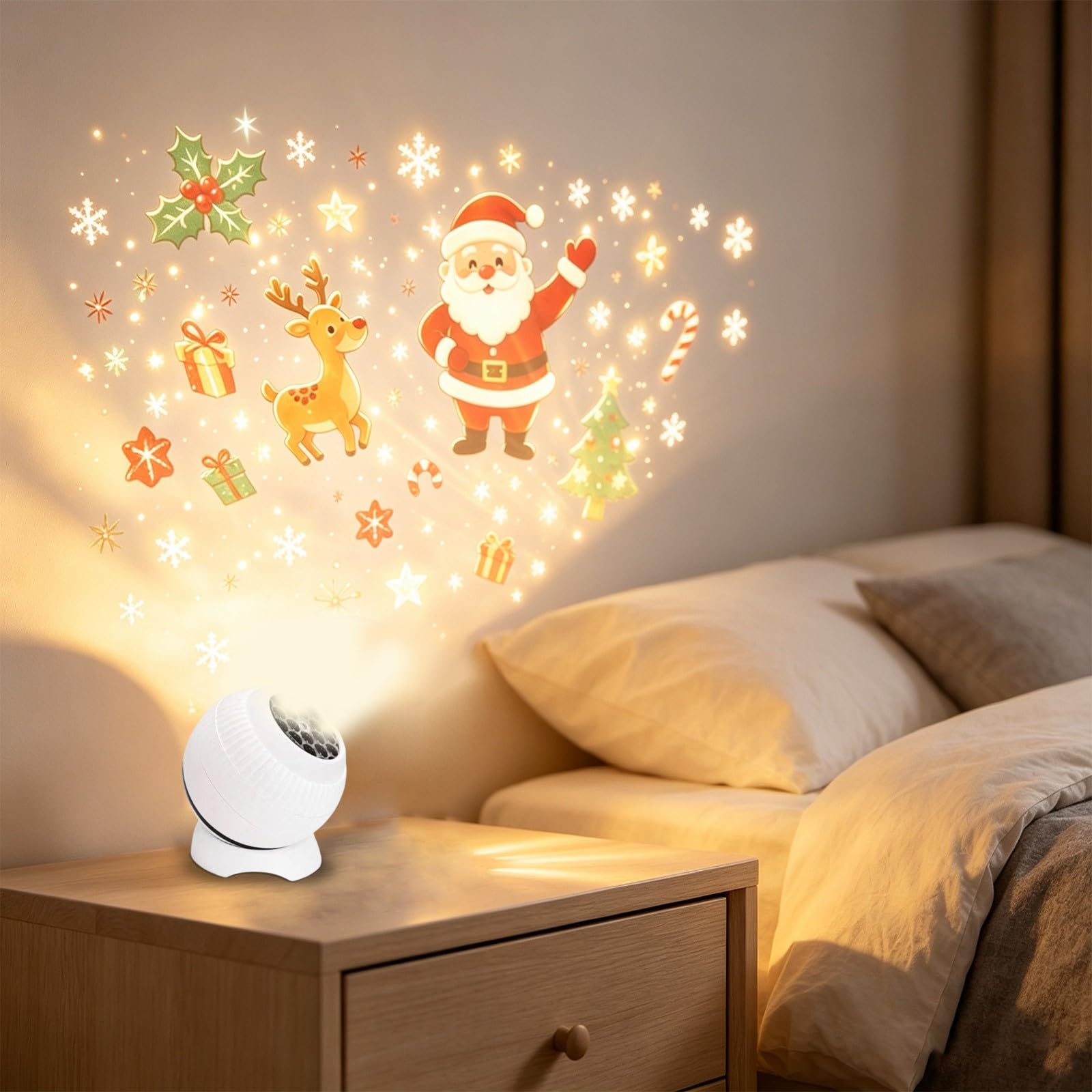 Christmas Halloween Ocean Projector Night Light for Kids Bedroom，B