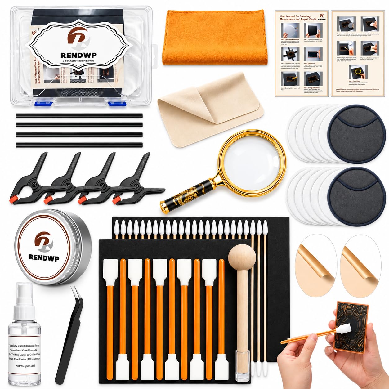 RENDWP 17-in-1 in Box Professional Card Cleaning & Polishing Kit – Complete Restoration,…