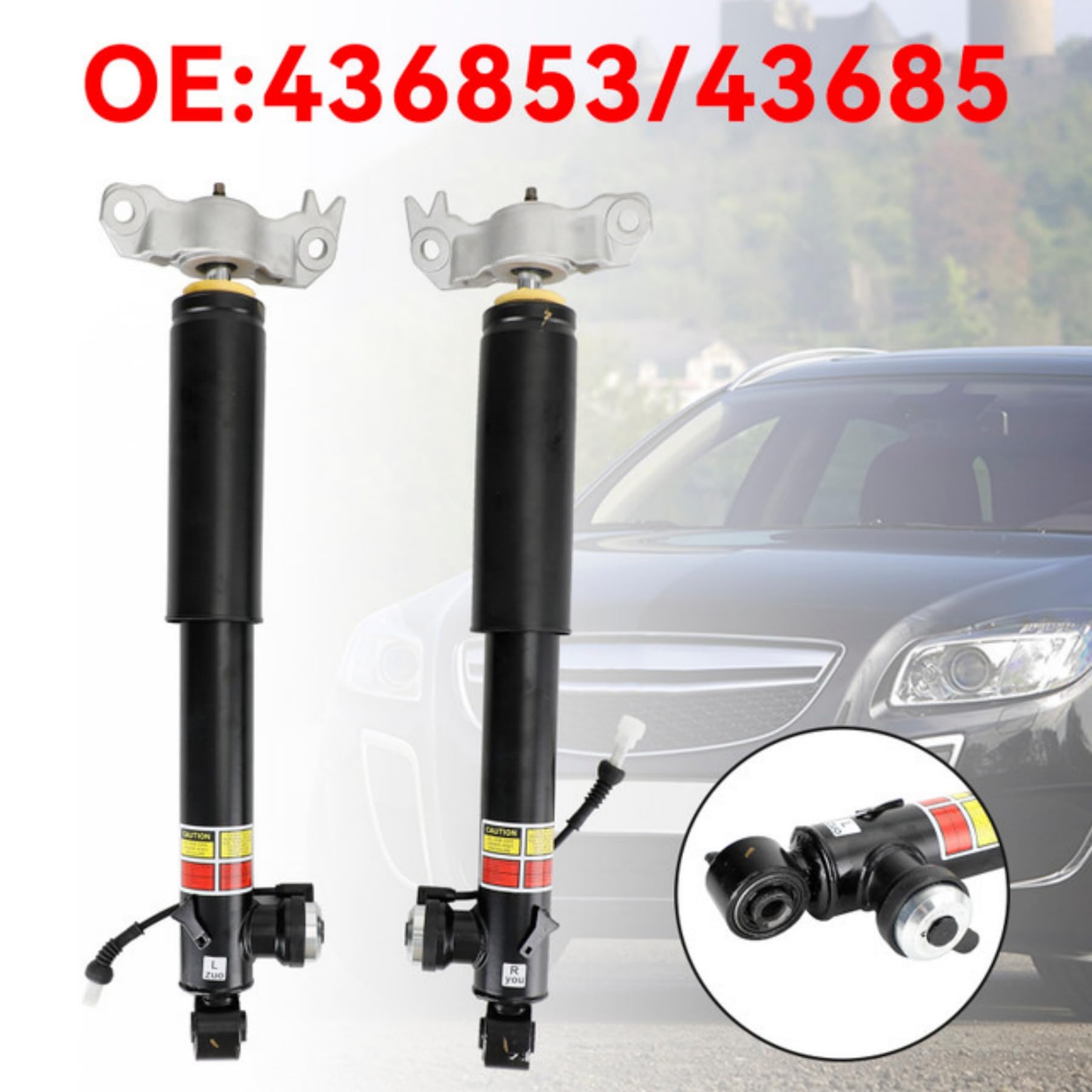 436853 436854 Par de amortiguadores traseros de repuesto para Vauxhall/Opel Insignia A (G09) 2008-2017 22834093 22834094