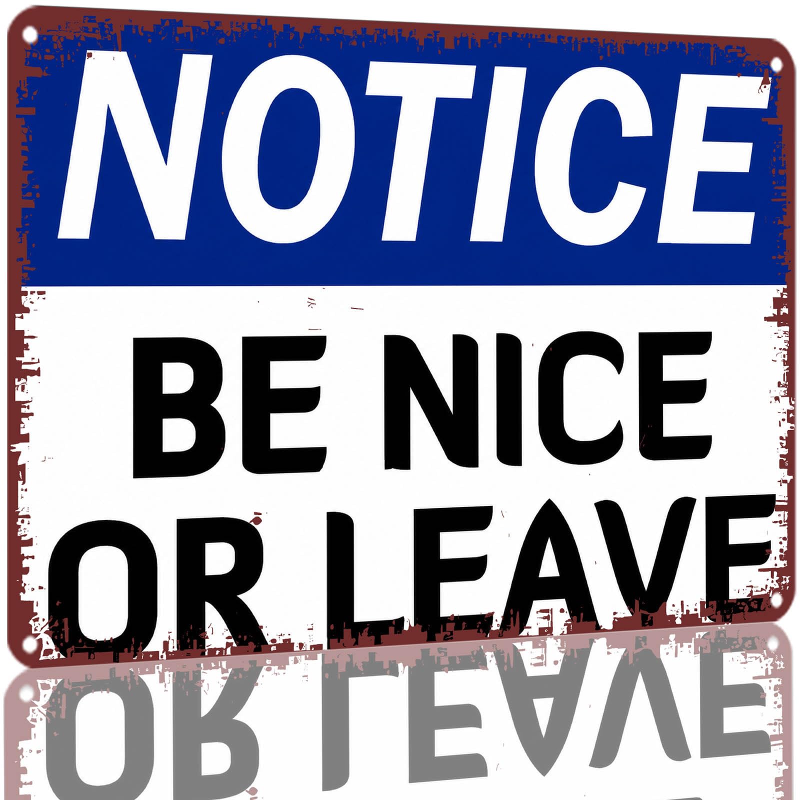 Kwqdozf As Pic Notice Be Nice Or Leave Vintage Metal Tin Sign 8X12 Inch Aluminum Wall Deco
