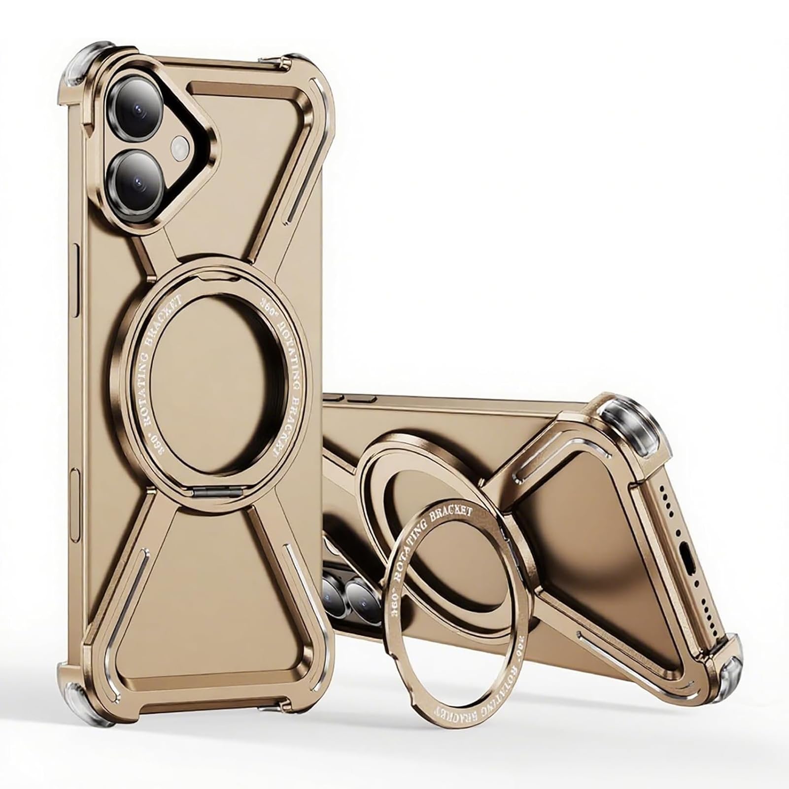 Coque iPhone 16 support rotatif 360 protection antichoc et compatibilité aimantée - 8