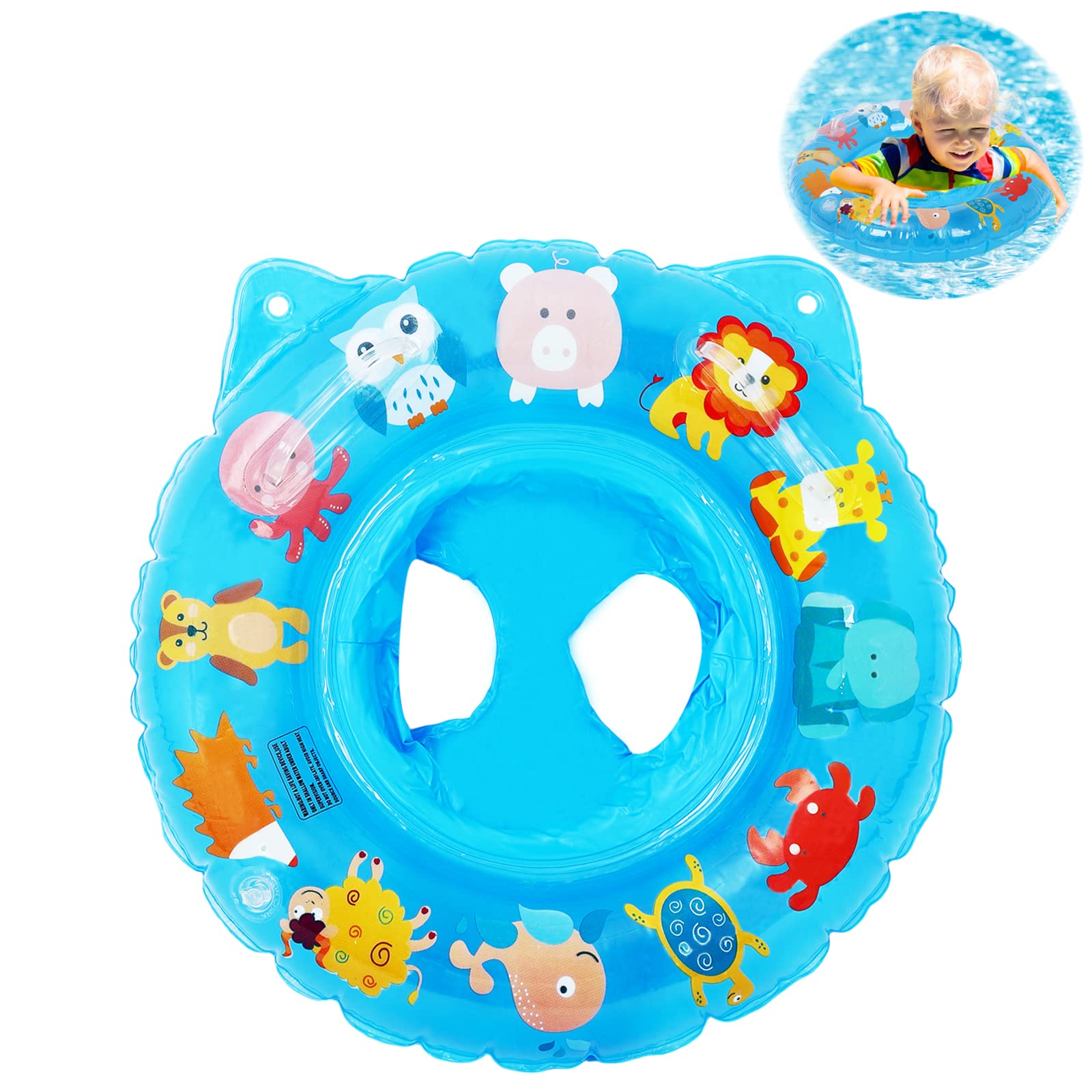 Anillo de Natación de Bebés,50 cm de Flotador Inflable para Bebé con Asiento de Seguridad para Bebés,Anillo de Flotación para Bebés por 6-36 Meses para Niños Bebés el Verano,Nadar,Piscina