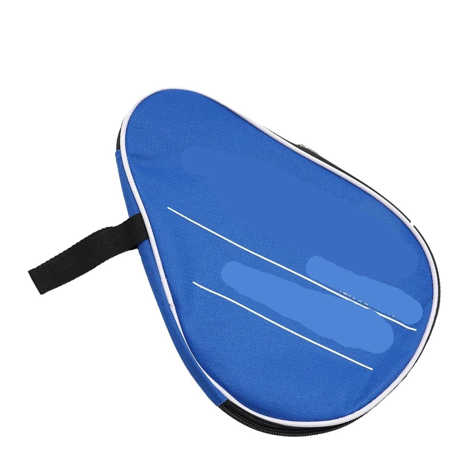 Tischtennisschlägertasche Tischtennisschläger Schläger Tasche Oxford Tuch Schwamm Ping Pong Fall mit Bälle Tasche Sport Trainingsausrüstung Doppelter Tischtennissack(Blue)