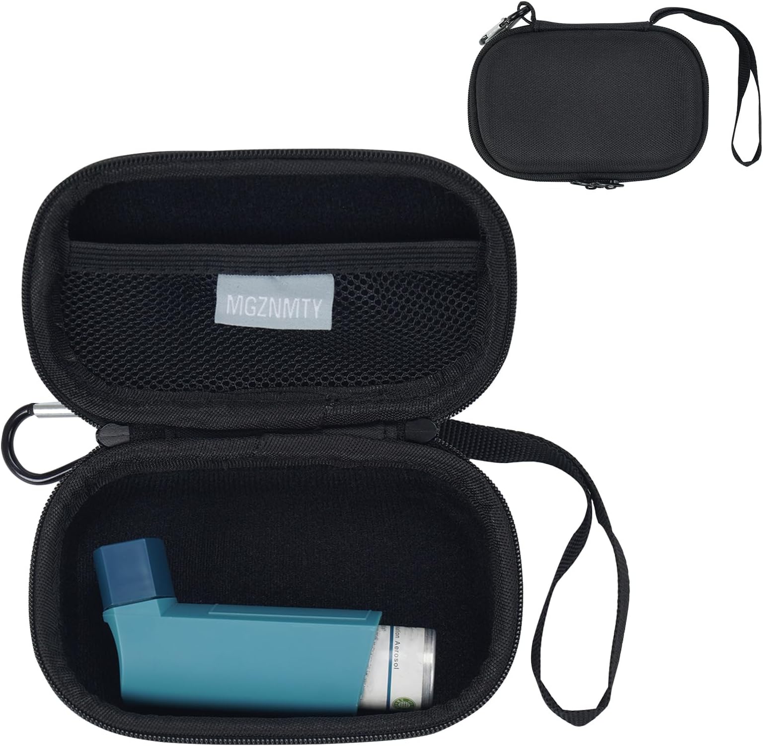 Asthma Inhaler Holder Case, Storage and Travel Handy Inhaler Case for Adults and Kids (ONLY CASE) (Light Black)