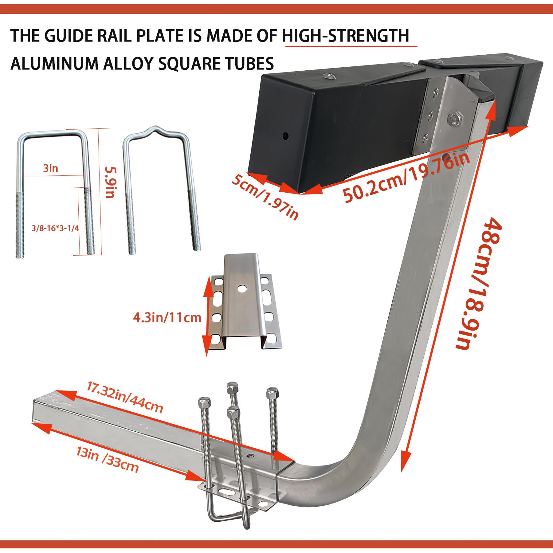 Boat Trailer Side Guide Bunks,316L Stainless Steel Trailer Post Guide — Amazon image 5