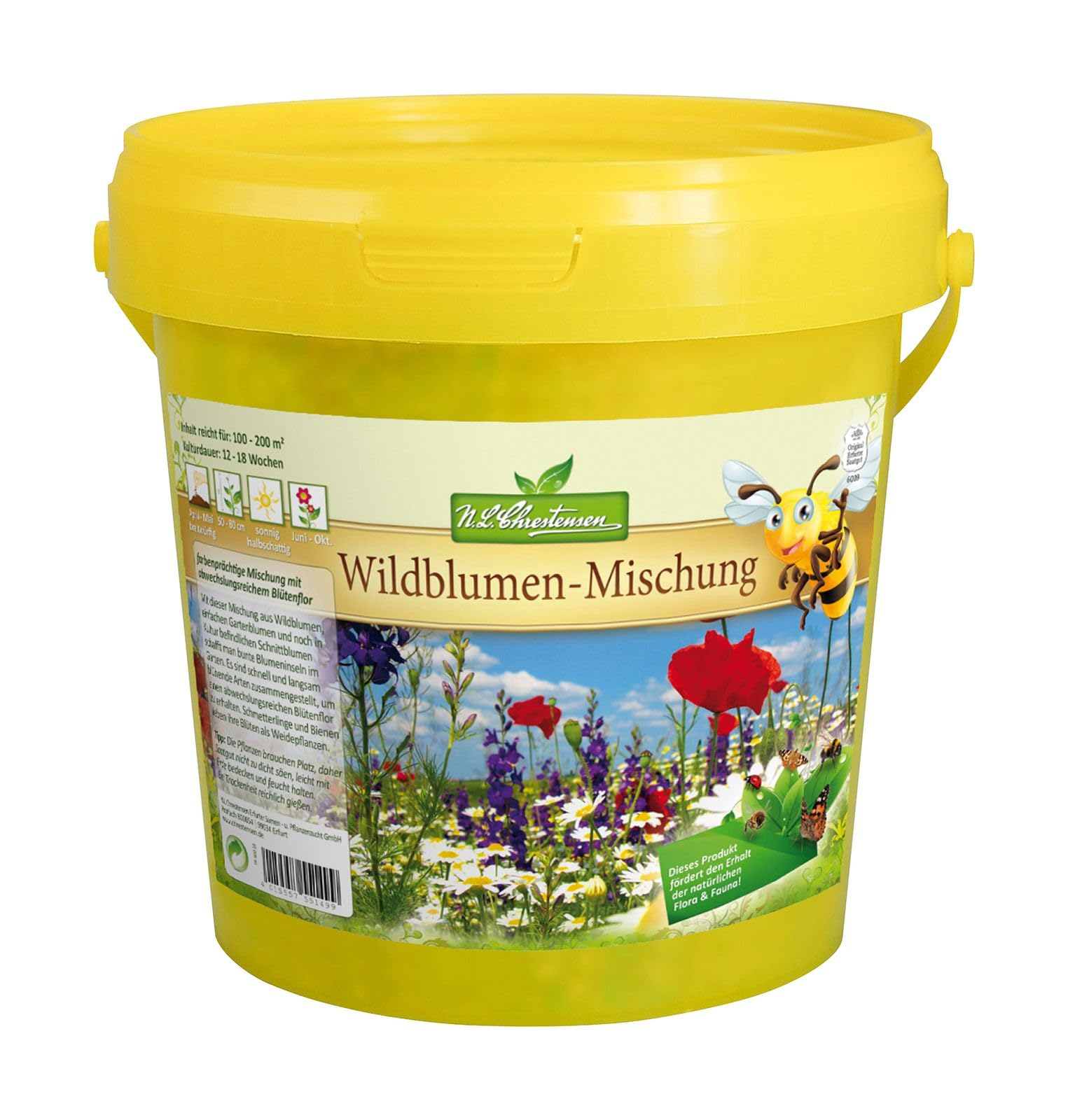 N.L.Chrestensen Wildblumenmischung für 100-200 m2 bienenfreundliche Weidemischung