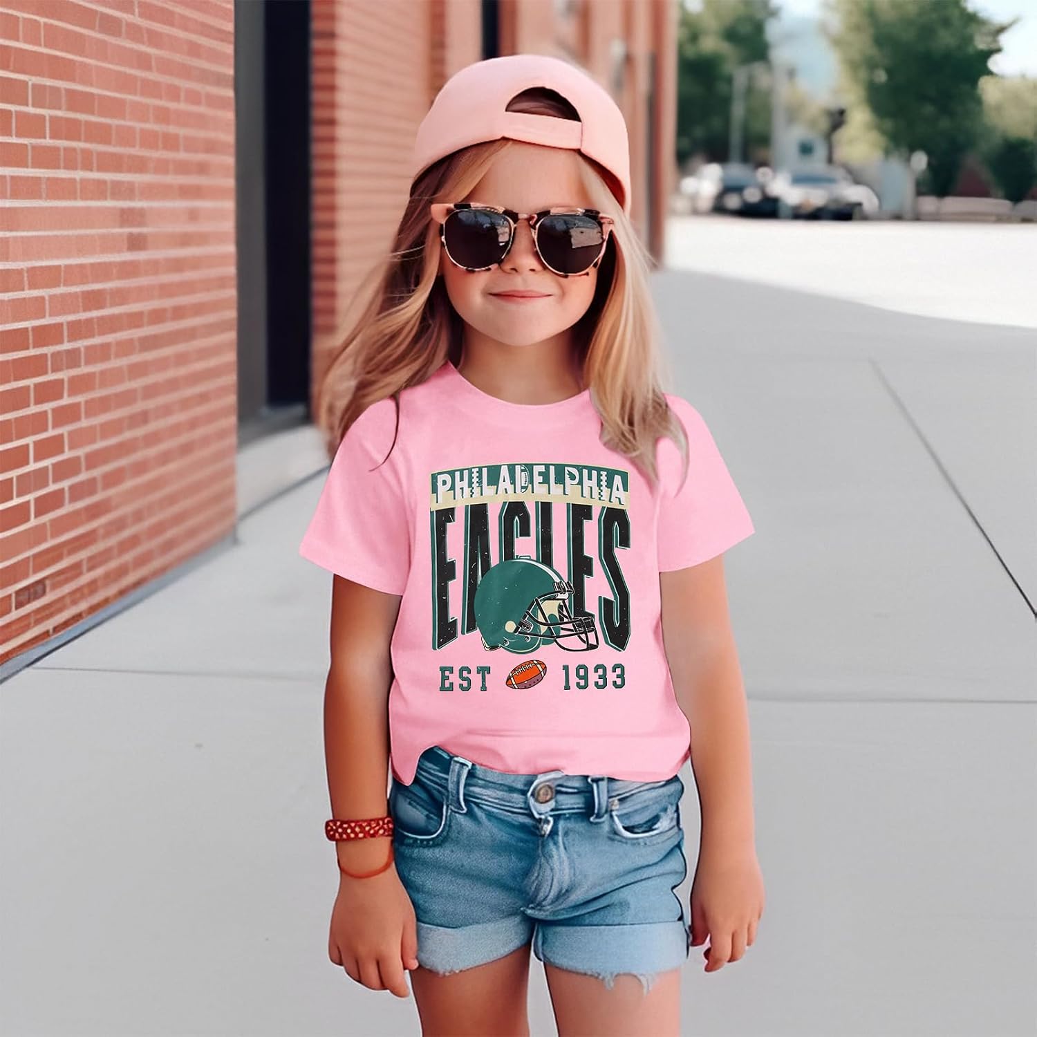 CM C&M WODRO Toddler Boy Girl Football T-Shirt Funny Football Team Shirt Game Day Outfit Kids Short Sleeve Sport Fans Tee Top