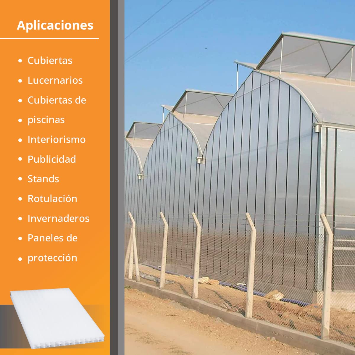 Placa de Policarbonato Celular Opal 1500 x 1050 mm - 16mm espesor - Protección UV - Ideal para Techos de Pérgola, Fachadas y Cubiertas