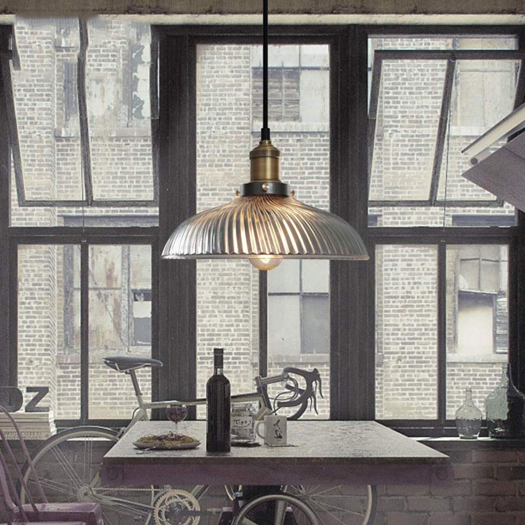 Lampadario in Vetro retrò Industriale - Elegante lampadario da soffitto dal Design Vintage, Realizzato in Cina, Perfetto per la Sala da Pranzo o per l'arredamento di casa