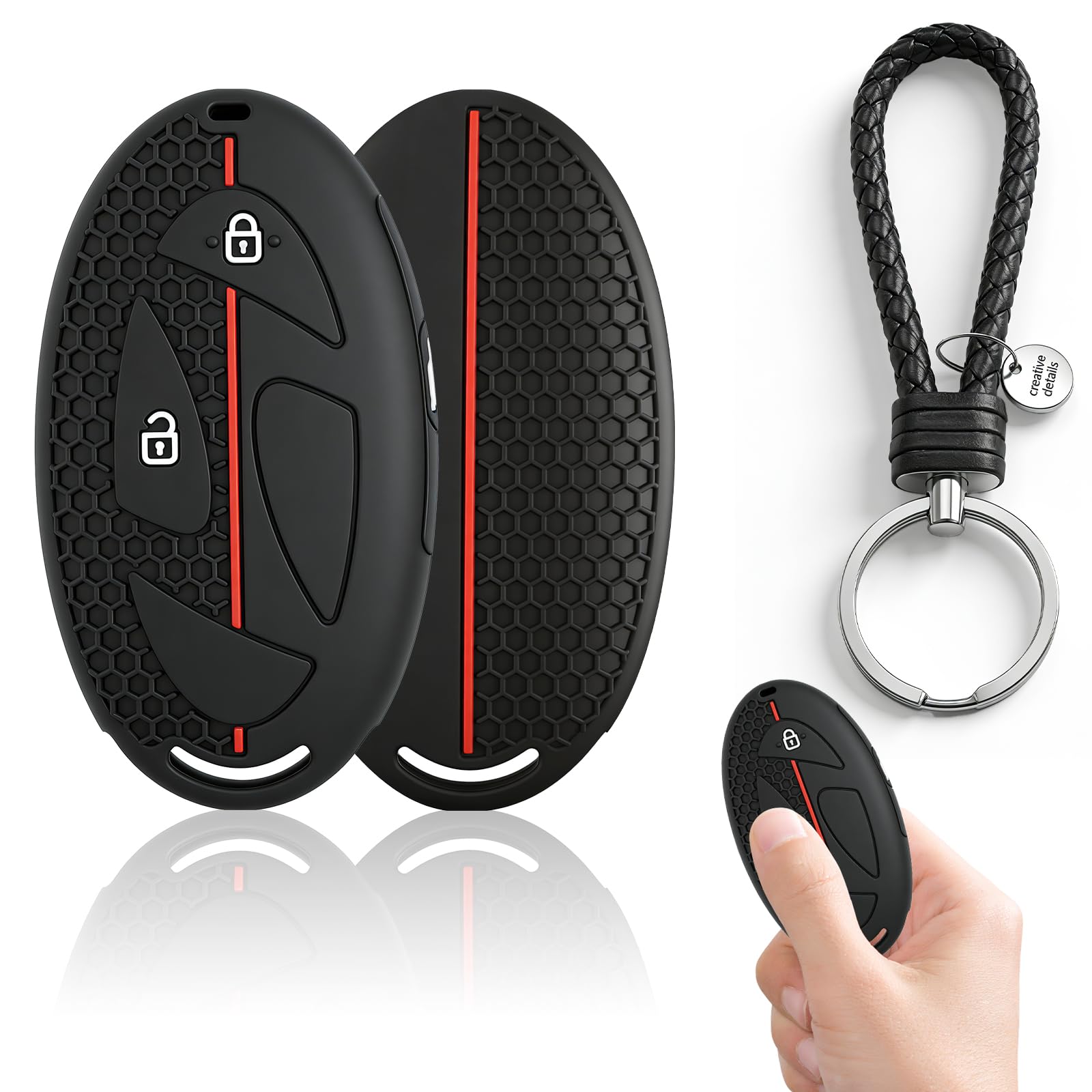Silikon Schlüsselhülle, Autoschlüssel Hülle passend für Hyundai Tucson Zubehör für Sonata, Ioniq6, Elantra, Kona und Tucson 3 Tasten Schlüsselhülle Zubehör