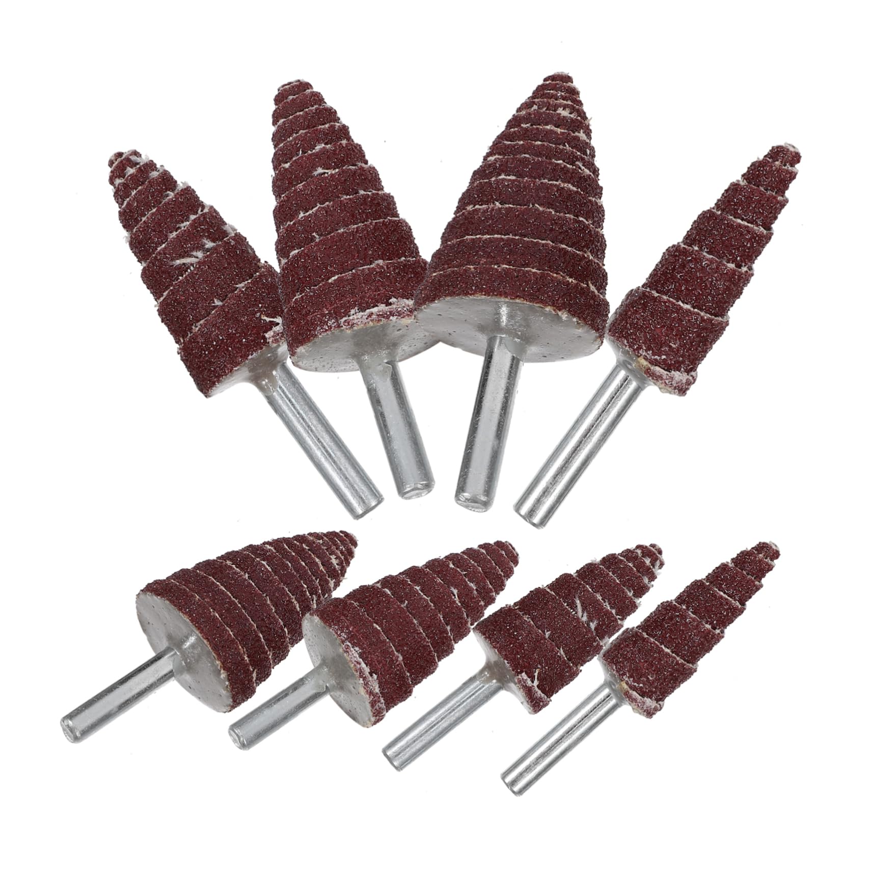 Cabilock 8Pcs Cone Shaped Abrasive Wheels Kit to Flap Grinding Heads for Polishing Replacement Sandpaper Accessories for Electric Grinders