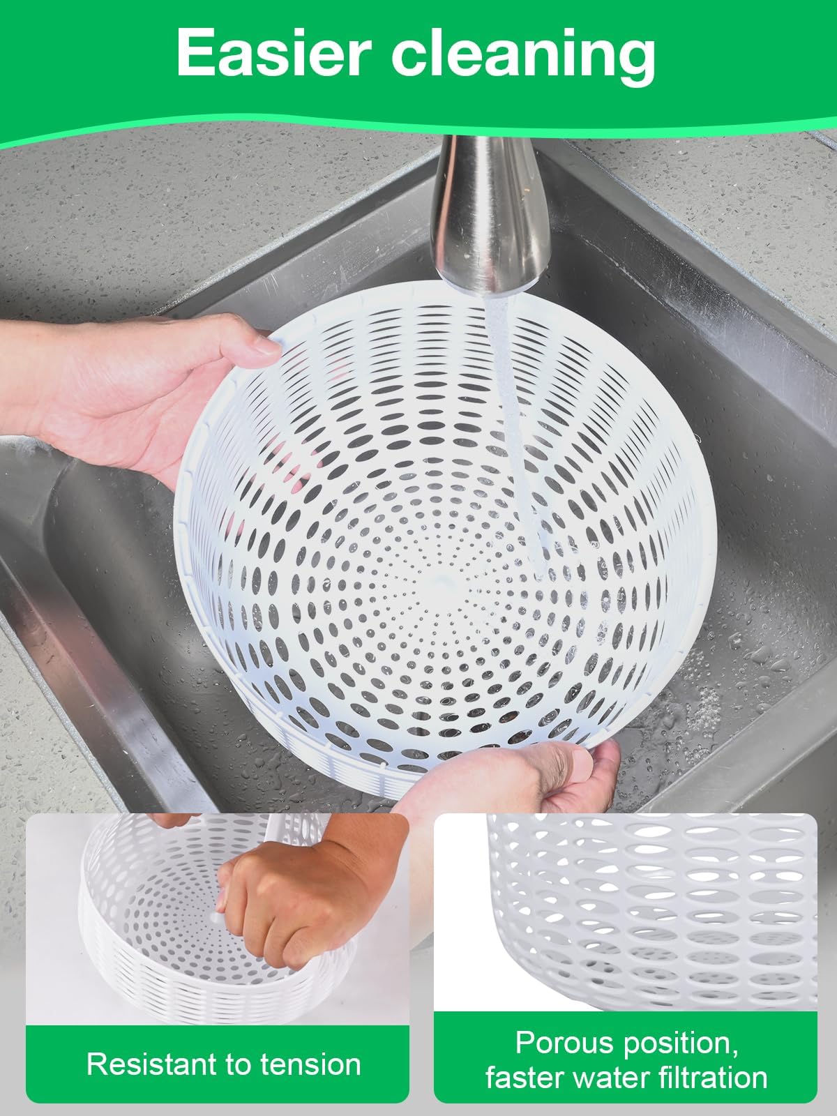 Centrifuga elettrica per insalata, ciotola per la pulizia della frutta 2 in 1, per lavare, centrifugare e asciugare insalata, 6,25 l, ricarica wireless