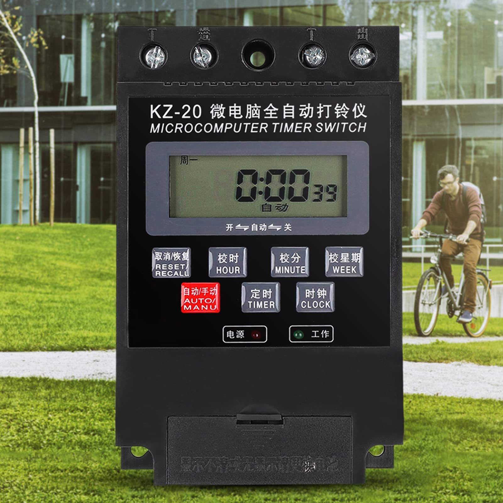 Temporizador programable por microordenador Rosvola de 220V con 20 programas