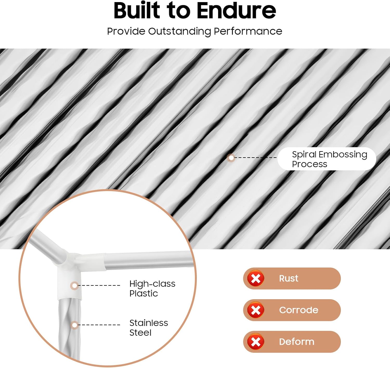 Full/Queen Size Canopy Bed Frame, Stainless Steel Bed Posts with 4 Corner Brackets & Extended Feet, for Mosquito Net Curtains, Silver (79"x79"x79")