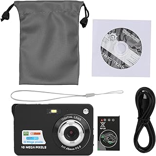 Cartão de câmera com zoom de 8x, cartão de câmera digital, 5 MP, display LCD de 2,7 polegadas, suporte máximo, cartão de memória de 32 GB, microfone embutido(black)