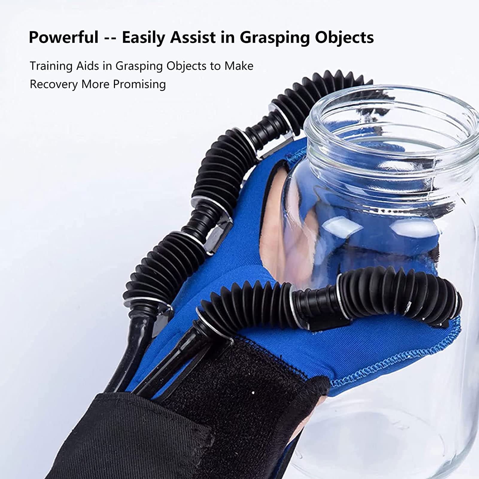 Guantes De Robot De Rehabilitación De Dedos, Enderezado de Dedos Protector para Ejercicio De Tendones De Pacientes con Hemiplejía por Accidente Cerebrovascular(Size:Izquierda-M)