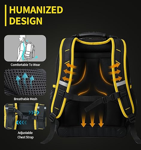 Miniatura 5 de Mochila de herramientas, bolsa organizadora de herramientas de alta resistencia para hombres, regalo para papá, soporte de herramientas técnico