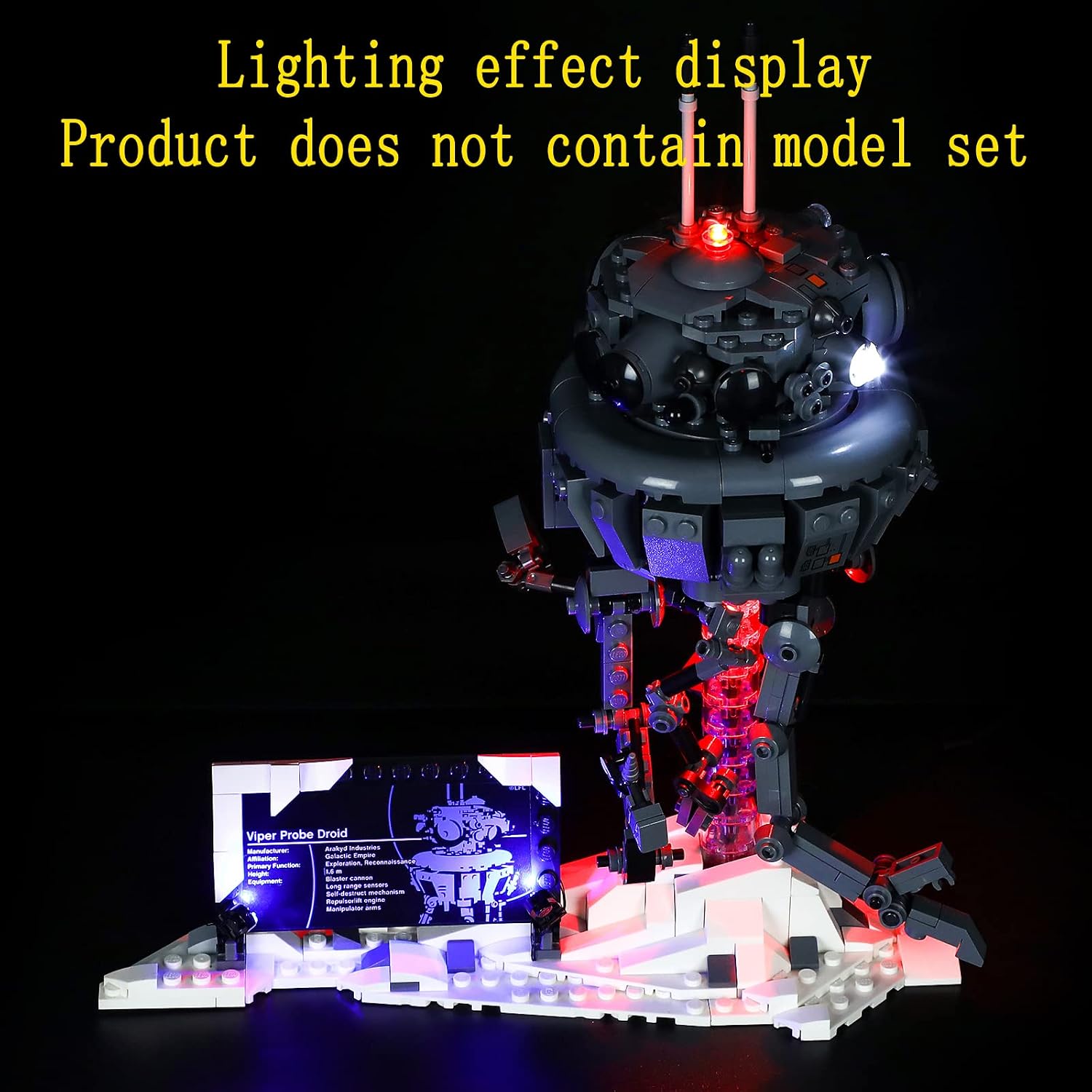 GEAMENT LED Light Kit Compatible with Lego Imperial Probe Droid - Lighting Set for 75306 Building Model (Model Set Not Included)
