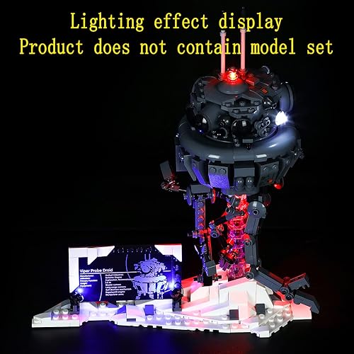 Miniatura 5 de Kit de luz LED compatible con Imperial Probe Droid, juego de iluminación para modelo de construcción 75306 (juego de modelos no incluidos)