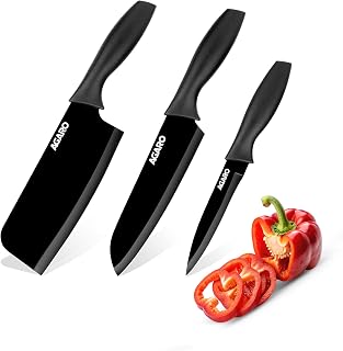 AGARO Royal 3in1 Kitchen Knife Set, Stainless Steel 3 P...