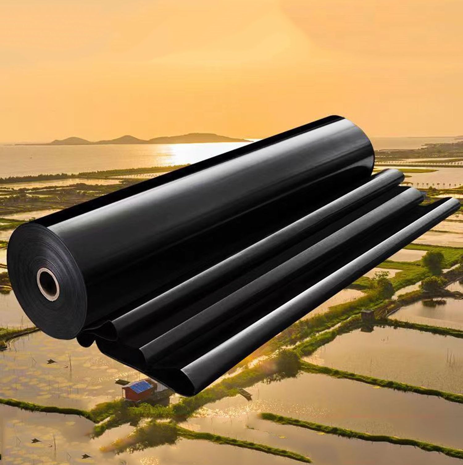 Telo Per Laghetto HDPE 6x8m - Impermeabile, Flessibile E Resistente Ai Raggi UV Per Stagni E Fontane