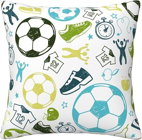 Aimeryup Throw Pillow Covers 18x18 Inch Football Soccer Decorative Pillow Covers Cushion Covers cojines decorativos para sala Pillow Cases Cute