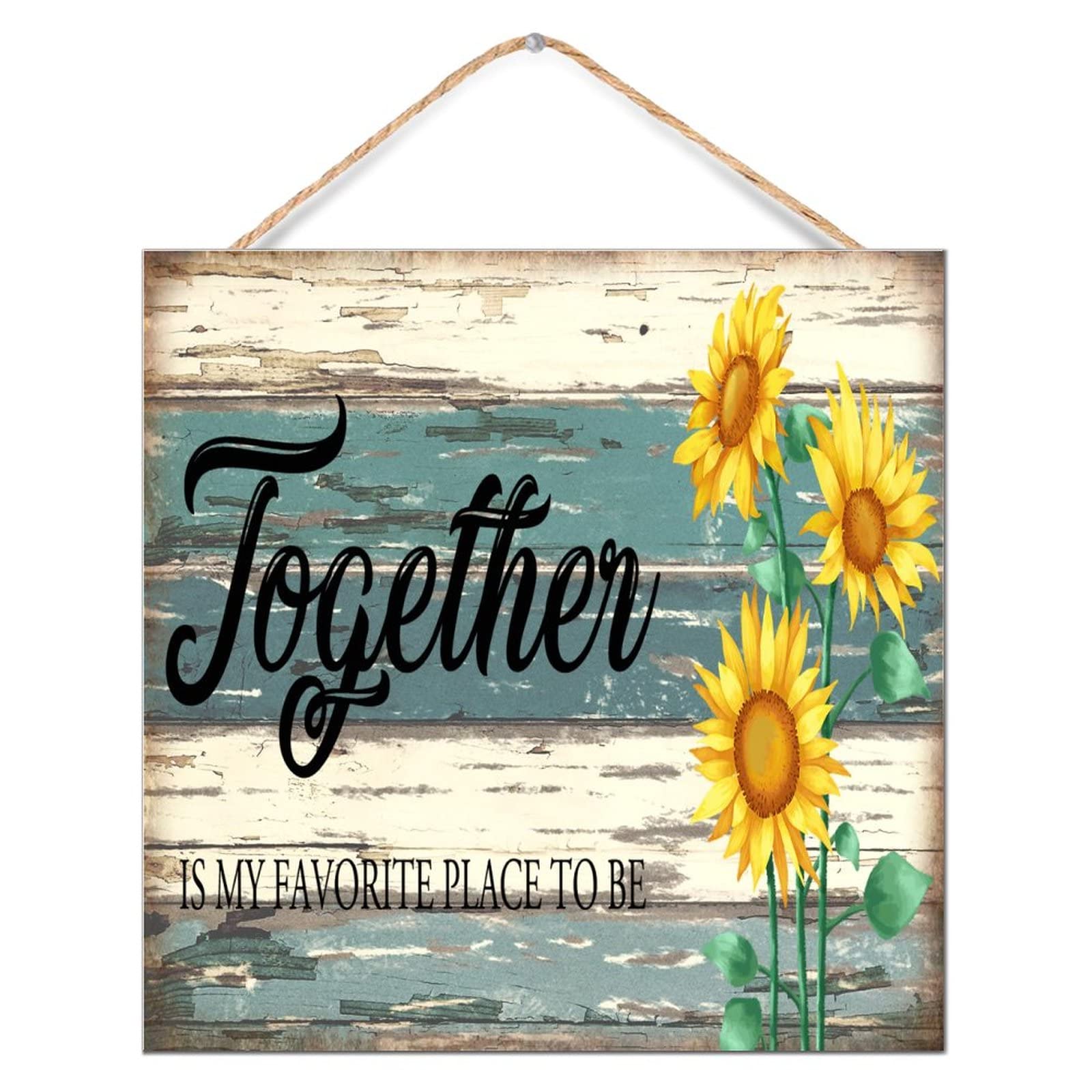 Letrero de madera con frase de amor para decorar el salón y celebrar la unión en familia